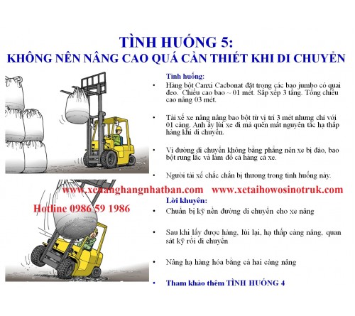 TH05: Hạ thấp càng nâng khi di chuyển