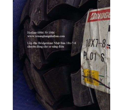 Lốp Đặc 18x7-8 Bridgestone Nhật Bản