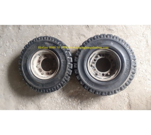 Lốp đặc 5.00-8 Soli Max - Sản xuất tại Sri Lanka - Mới 100%