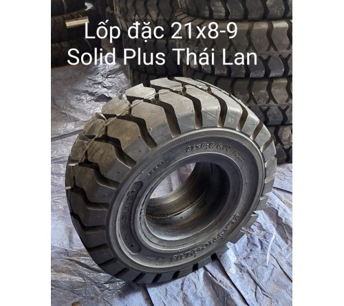 Lốp đặc 21x8-9 Solid Plus Solitech Thái Lan - Lốp xe nâng điện giá rẻ