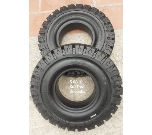 Lốp Đặc 5.00-8 Soli Trac - Sản Xuất Tại Sri Lanka - Mới 100%