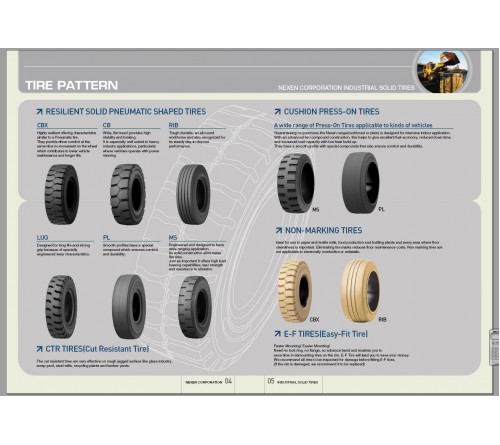 Lốp Đặc 500-8 Nexen SolidPro - Lốp xe nâng 1.5 tấn, 1.8 tấn