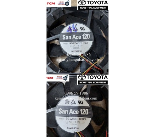Quạt gió xe nâng điện Toyota 7FB 8FB Sanyo Denki - Square Fan
