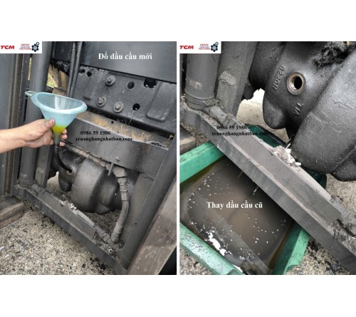 Bảo dưỡng toàn bộ và thay két nước làm mát của xe nâng 3 tấn Komatsu FD30T-17 kẹp vuông máy 4D94E chính hãng Nhật Bản