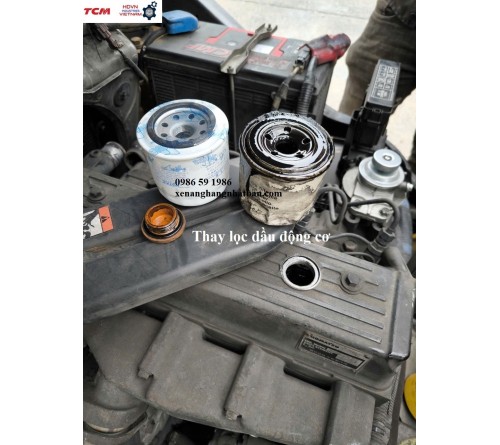 Bảo dưỡng toàn bộ và thay két nước làm mát của xe nâng 3 tấn Komatsu FD30T-17 kẹp vuông máy 4D94E chính hãng Nhật Bản