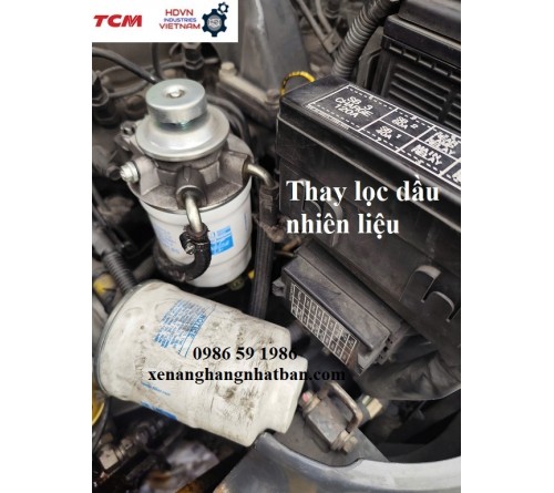 Bảo dưỡng toàn bộ và thay két nước làm mát của xe nâng 3 tấn Komatsu FD30T-17 kẹp vuông máy 4D94E chính hãng Nhật Bản