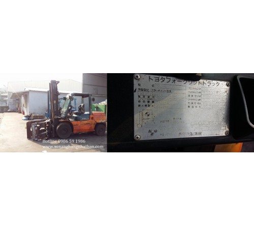 Phục hồi bộ xi lanh càng kẹp giấy xe nâng Toyota 4.5 tấn 7FD45