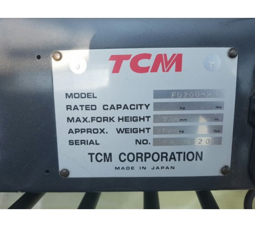 Xe nâng cũ 20 tấn TCM Nhật Bản 2008