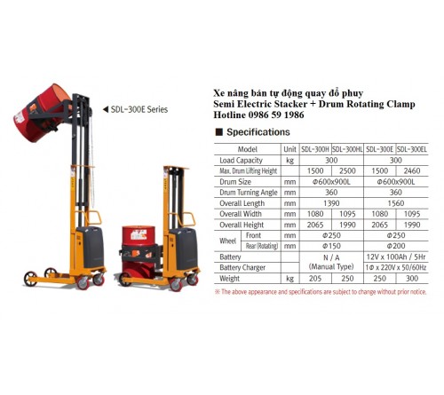 Xe nâng tay cao 400kg - 1000kg - 1500kg - 2000kg