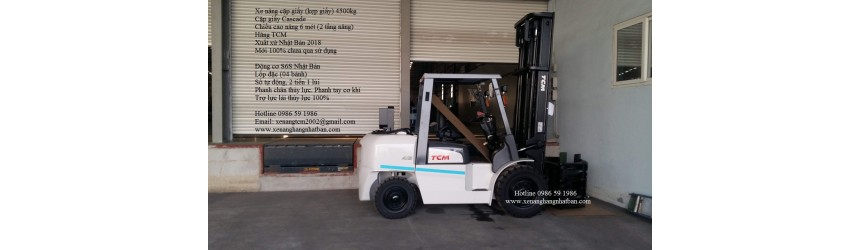 Xe cặp giấy 4.5 tấn TCM Nhật Bản T11.2018 bàn giao khách hàng
