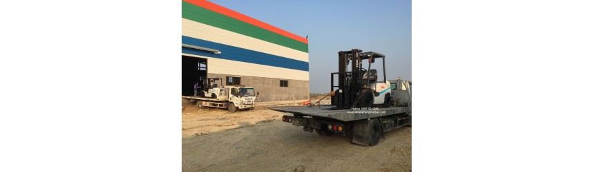 Bao Bì Hương Sen Thái Bình nhận bàn giao 02 xe nâng TCM 3 tấn chui công 2019
