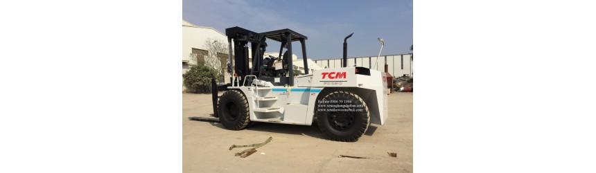 Bàn giao xe nâng 23 tấn, nhãn hiệu TCM Nhật Bản 2.2.2018