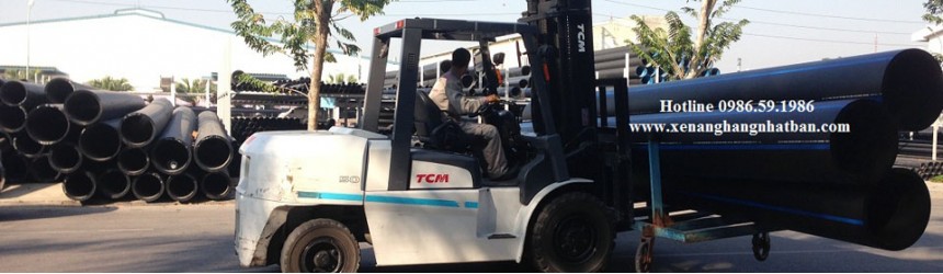 Nhà máy Nhựa Tiền Phong Hải Phòng sử dụng xe nâng 5 tấn TCM Nhật Bản