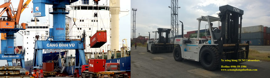 Xe nâng 2 tấn, điện ngồi lái (counter balance) tại Cảng SITC Đình Vũ (Hải Phòng)