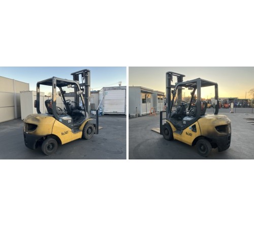 Xe nâng Nhật bãi 2.5 tấn Komatsu FD25T-17 4D94LE, chiều cao nâng 4m, dịch giá, SX tại Nhật Bản 2012