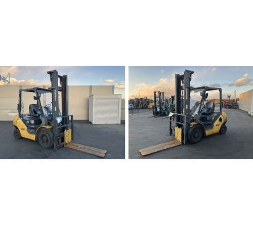 Xe nâng Nhật bãi 2.5 tấn Komatsu FD25T-17 4D94LE, chiều cao nâng 4m, dịch giá, SX tại Nhật Bản 2012