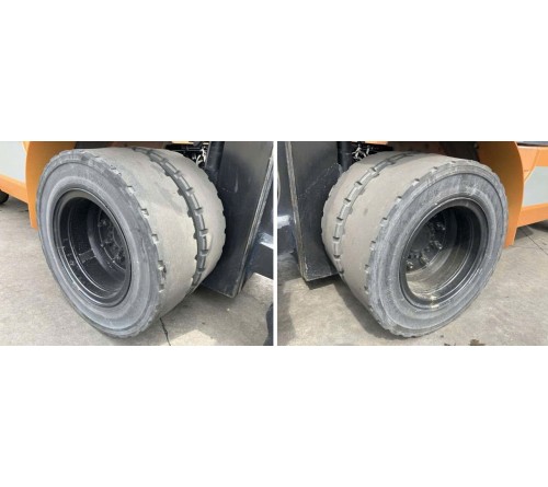 Xe nâng Toyota 4 tấn lốp kép gật gù, 02-7FD40, chiều cao nâng 4 mét, động cơ 13Z đã qua sử dụng, sản xuất tại Nhật Bản 2014