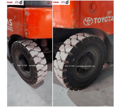 Xe nâng điện ngồi lái 1.5 tấn Toyota 7FB15, đã qua sử dụng, chiều cao nâng 4m7, dịch càng, chui công, đời cao 2016, bình điện 485Ah VDHP485 Hitachi