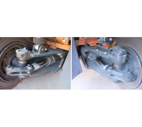 Xe nâng điện ngồi lái 2.5 tấn Toyota 7FB25 chui công dịch giá 5 mét, đã qua sử dụng, bình điện 600Ah VSDX600MH Hitachi, sản xuất tại Nhật Bản 2016/09