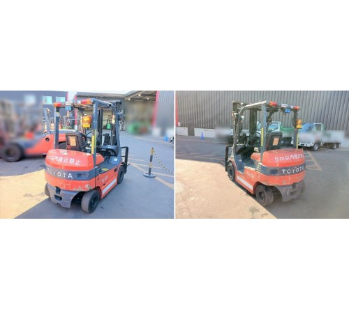 Xe nâng điện ngồi lái 2.5 tấn Toyota 7FB25 chui công dịch giá 5 mét, đã qua sử dụng, bình điện 600Ah VSDX600MH Hitachi, sản xuất tại Nhật Bản 2016/09