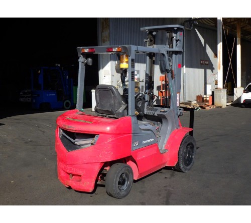 Xe nâng 2.5 tấn Mitsubishi FD25T F18C , chiều cao nâng 4 mét, dịch giá, sản xuất tại Nhật Bản 2012