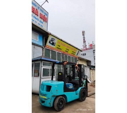 Xe nâng 3.5 tấn Sumitomo 13FD35PAXIII24, dịch giá, càng dài 2 mét, động cơ Kubota V2403, Nhật bãi, sản xuất tại Nhật Bản 2017