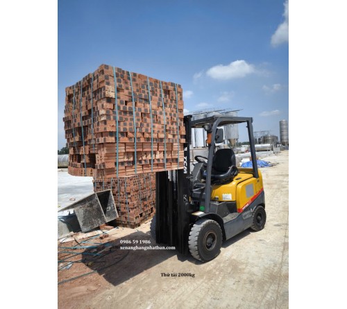 Xe nâng 1.8 tấn TCM FHD18T3 máy TD27 tại nhà máy thực phẩm đồ uống tại KCN Bá Thiện, Bình Xuyên, Vĩnh Phúc