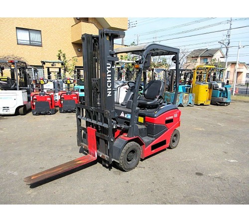 Xe nâng điện ngồi lái 1.8 tấn 5 mét chui công dịch giá Nichiyu FB18PN, bình điện VSI415 Lifttop, đã qua sử dụng, sản xuất tại Nhật Bản 2021