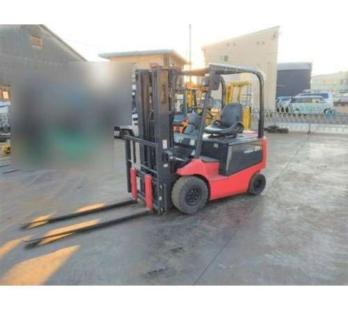 Xe nâng điện 2 tấn Nichiyu FB20PN chui công dịch giá, bình điện Hitachi 3YP-DX450M-13AB. Sản xuất tại Nhật Bản 2018          