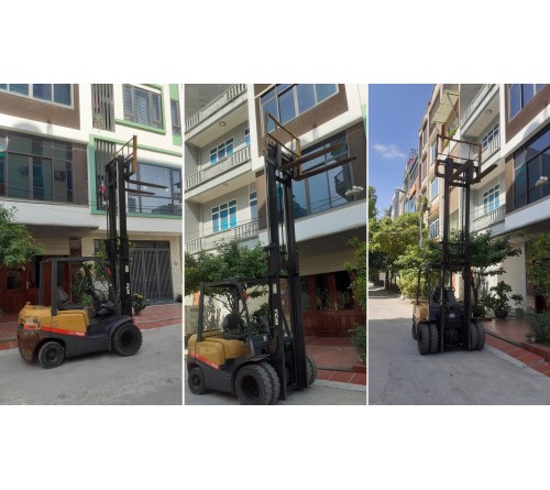 Xe nâng 2.5 tấn 4 mét số sàn lốp kép - TCM FD25C3 TD27 VM400 Clutch - 2007 - Xe nâng cũ nhập Nhật