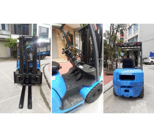 Xe nâng 2.5 tấn chui công dịch giá TCM Unicarriers - FD25T4 VFHM435 đời cao 2015 - Mới 95%
