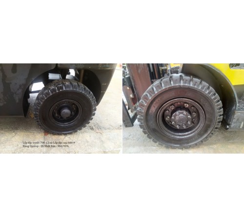 Xe nâng 2.5 tấn 4.5 mét chui công dịch giá - Hyster H2.5XT Yanmar 4TNE92 - SX Nhật Bản 2009