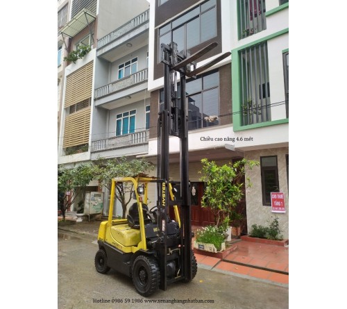 Xe nâng 2.5 tấn 4.5 mét chui công dịch giá - Hyster H2.5XT Yanmar 4TNE92 - SX Nhật Bản 2009