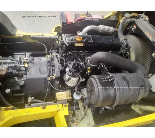 Xe nâng 2.5 tấn 4.5 mét chui công dịch giá - Hyster H2.5XT Yanmar 4TNE92 - SX Nhật Bản 2009